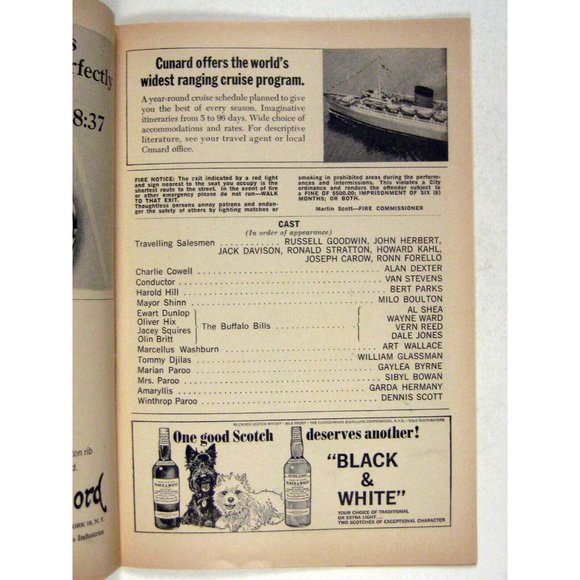 Bert Parks The Music Man Playbill June 1965 Gaylea Byrne Buffalo Bills Boulton - Picture 5 of 8